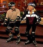 Debbie Gives Mark His First Skating Lesson On "Great Day America"